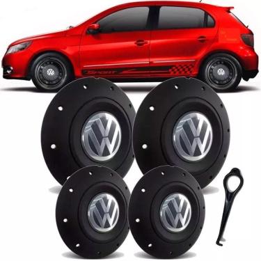 Imagem de Jg 4 Calotas Tampa Roda Ferro Vw Aro 13 14 15 Amarok 4 Furos