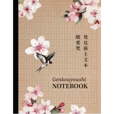 Imagem de Caderno Genkouyoushi: Para a prática de Kanji Japonês - Caligrafia Kana Katakana Scripts e Personagens