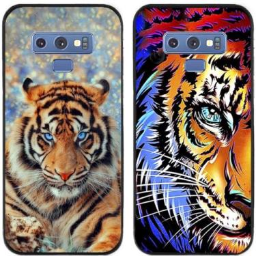 Imagem de 2 peças de capa de telefone traseira de silicone em gel TPU impresso Tiger King para Samsung Galaxy (Galaxy Note 9)