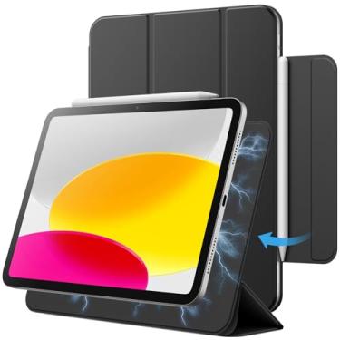 Imagem de JETech Capa Magnética para iPad (A16) 11ª/10ª Geração (2025/2022), Fixação Magnética, Case Fina para Tablet com Despertar/Sono Automático (Preto)