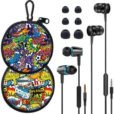 Imagem de GOGOSINIS Conjunto de 2 conjuntos de fones de ouvido com capa para crianças para escola, fones de ouvido com fio com capa e pontas de ouvido de tamanho pequeno, fones de ouvido com capa fofa, fones de ouvido para celular e laptop (resumos)