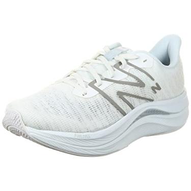 Imagem de New Balance Tênis de corrida feminino FuelCell Propel V4, Branco/quartzo cinza, 5.5 Wide