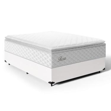 Imagem de Cama Box com Colchão de Molas Ensacadas Pillow Top Flora (Casal)