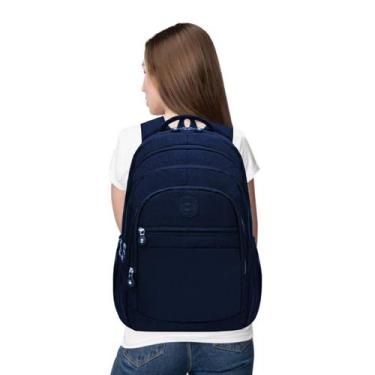 Imagem de Mochila Feminina Masculina Bolsa Casual Escolar Grande Porta Notebook 