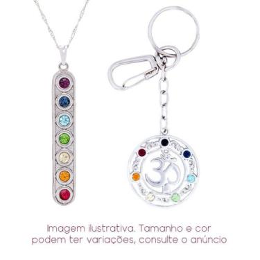Imagem de Kit Chakras Colar + Chaveiro - Sunshine Cristais, Prateado