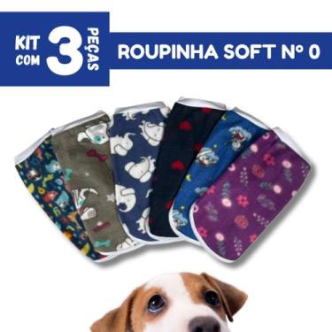 Imagem de Kit 3 Peças Roupinha Soft N0 para Cães Cachorro Pet - Japan Pet