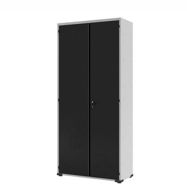 Imagem de Armário Aço Escritório Fechadura 3 Prateleiras EA302 Preto - Elite Aço