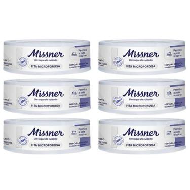 Imagem de Kit 6 Fita Microporosa Branca 1,2cm X 4,5m - Missner