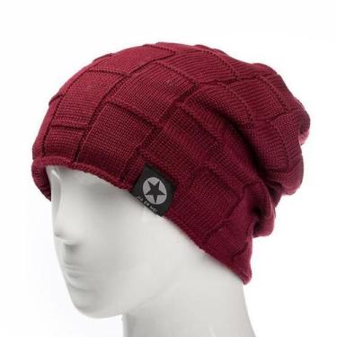 Imagem de Gorro Unissex Velo Forrado  Malha Lã Quente - ElaShopp