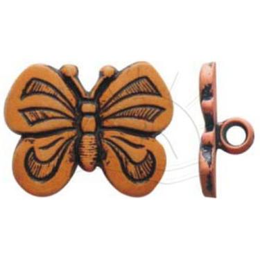 Imagem de Botão Borboleta Estonado - 6 unid - We Care About, LARANJA