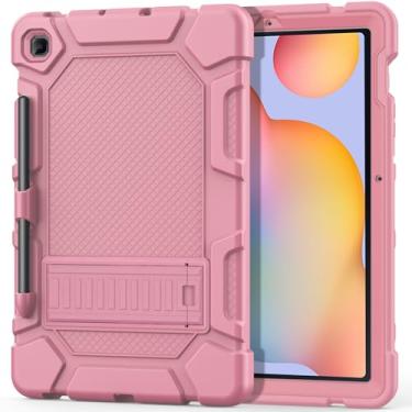 Imagem de Cantis Capa para Samsung Galaxy Tab S6 Lite 10,4 polegadas 2024/2022/2020 com suporte para caneta S, proteção resistente à prova de choque resistente para Samsung S6 Lite 10,4 polegadas, ouro rosa