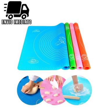 Imagem de  Tapete Culinário de Silicone Antiaderente Para Massas Confeitaria com