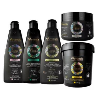 Imagem de Kit Cachos Arvensis Shampoo Condicionador + Ativador + Máscara 2x1 + G