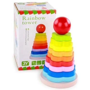 Imagem de Brinquedo Educativo De Madeira Torre Flores - TY357433 - CenterCoisas