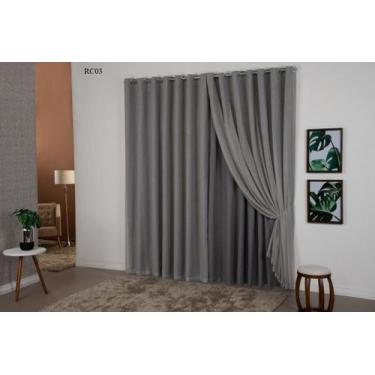 Imagem de Cortina Flame 4M x 2,70M Cinza - Reluz Cortinas