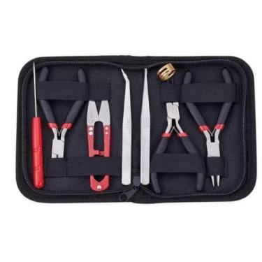 Imagem de Kit 8 Pcs Alicate Bijoux Pinça Bijuteria Jóias + Estojo Lanmax, Preto
