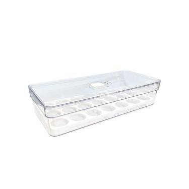 Imagem de Organizador Porta Ovos Protetor Para Geladeira Cozinha Bandeja Cartela