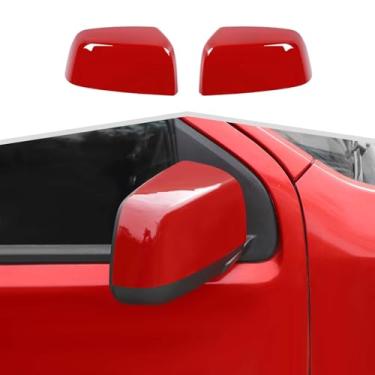 Imagem de Amayum Capa de espelho retrovisor, capa de proteção para espelho retrovisor, acessórios externos compatíveis com Chevrolet Colorado e GMC Canyon 2014-2022, vermelho