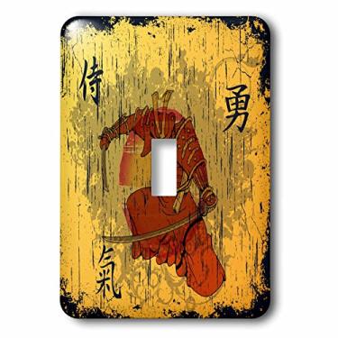 Imagem de 3D Rose lsp_116373_1 Espadas japonesas Kanji Brave Energy Samurai Symbols Design Oriental - Interruptor único