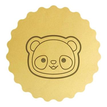 Imagem de Cortador Biscoito Cabeça de Panda Fofinho - DOCE IMPRESSO,  8cm