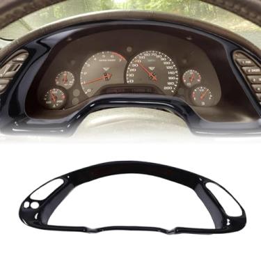 Imagem de Moittellc Quadro de painel de instrumentos moldura de acabamento de mostrador compatível com Chevrolet Corvette C5 1998-2004, painel de painel de painel de painel de painel de painel acessórios