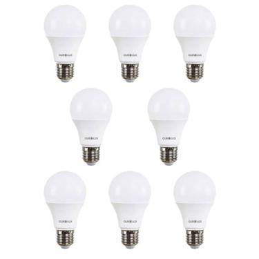 Imagem de 8 Lâmpada LED Bulbo 9w Superled Ouro Biv 6500k Ourolux
