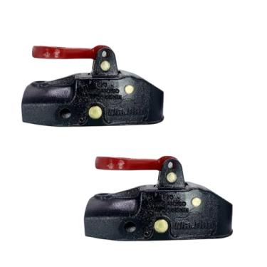 Imagem de Par de Munhecas para Carreta, Trailer e Reboque – Engate de 2.500 kg com Trava, Bola ISO 50mm, Alta Resistência em Aço Reforçado