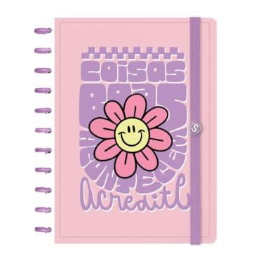 Imagem de Caderno de Disco ISCOOL Capa Dura Verbo Livre Valorizar Rosa G