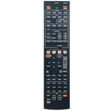 Imagem de Controle remoto de substituição RAV491 ZF30320 aplicável para receptor AV Yamaha RX-V667 RX-V475 RX-V471 RX-V375 HTR-4064 RX-V373 RX-V471BL HTR-4066 RX-V667BL RX-V3733 BL RX-V 375BL YHT-893 YHT-399U