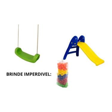 Imagem de Kit baby escorregador baby super resistente 1 balanço radical verde ga
