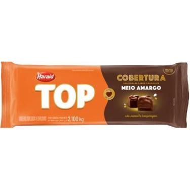 Imagem de Cobertura TOP sabor Chocolate Meio Amargo Barra 2,1kg - Harald