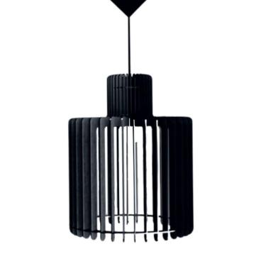 Imagem de Luminária Teto Tipo Pendente Drink Mdf Completa - Preta
