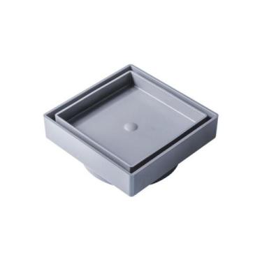 Imagem de Ralo Invisível Oculto Quadrado Seca Piso Porcelanato Inteligente 13cm 