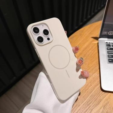 Imagem de HPQWN Capa protetora magnética para iPhone X com carregamento sem fio (para iPhone X/BRANCO)