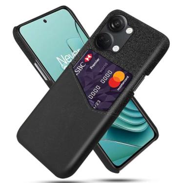 Imagem de Capa para Oneplus ACE 2v,Tela e tampa de couro PU,Antideslizante,360°cobertura completa à prova de choque com 1 slot de cartão atrás,Prevenção de queda-Black