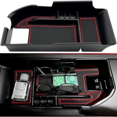Imagem de EVTIME Compatível com acessórios para bandeja de console central Camry XLE ou XSE 2018 2020 2021 2022 e Camry LE SE 2020 2021 2022 e Camry LE SE 2020 2021 2022 e serve para portas USB duplas (vermelho)