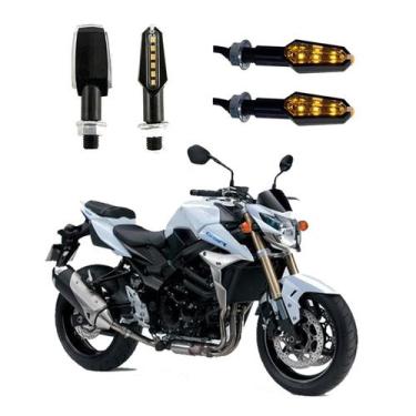 Imagem de KIT 4 Luz Seta Esportiva Pisca de Led Modelo P29 Para Moto SUZUKI GSR 