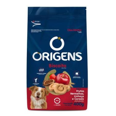 Imagem de Biscoito Origens Cães Adultos Linhaça 400g Nutrição Saudável - ADIMAX