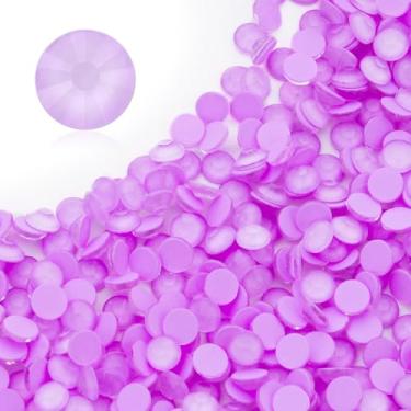 Imagem de Meibite Mocha Lt. Strass lisos roxos, strass de vidro para arte e artesanato em unhas, fixação de cola, pedras preciosas de cristal soltas (Mocha Lt.Purple, SS8, 1440 peças, 2,3-2,5 mm)