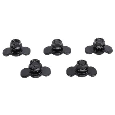 Imagem de MUNEFE 5PCS L Trilha Lugo duplo Studed Stud, l Rastrear parafusos rosqueados de parafusos, parafusos de rastreamento l Pontos de ancoragem para a colheita de cargo de trailer de (Nero)
