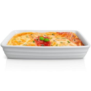 Imagem de Assadeira Retangular Branca Travessa Cerâmica 29x19x6cm