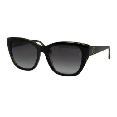 Imagem de Óculos Solar Ana Hickmann Mari 3 A01 Brilho Lente Cinza Degradê-Feminino