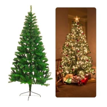 Imagem de Árvore de Natal 1,80m 400 Galhos Pinheiro Decoração Natalina Cheia Pinheirinho Natalino Canadense Luxo Pé de Ferro Premium