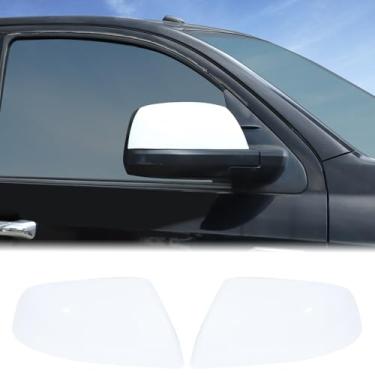 Imagem de Tampa do espelho retrovisor da porta do carro compatível com Toyota Tundra 2007-2021 Sequoia 2008-2020 lado externo protetor de espelho retrovisor acessórios ABS, serve apenas sem a versão de luzes de