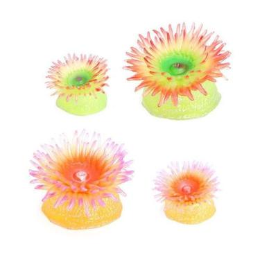 Imagem de Conjunto de figuras de anêmona, 4 animais marinhos oceânicos realistas