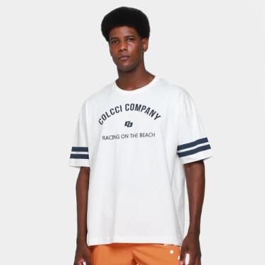 Imagem de Camiseta Colcci IX Casual Masculina, Off white, G