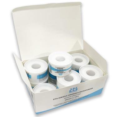 Imagem de Fita Adesiva Micropore Branca 25Mm X 10M Wiltex 12 Unidades