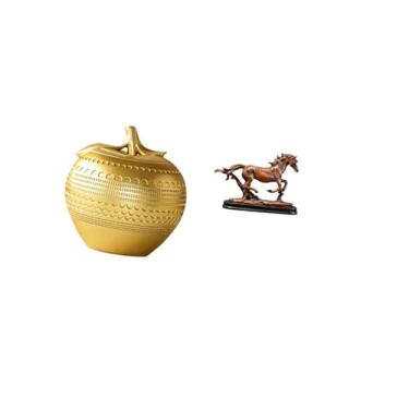 Imagem de Fenteer Escultura Moderna de Resina com Frutas E Cavalos, Ornamento Artístico para Mesa, Estante, Mesa de Jantar, Sala de Estar, Quarto, Decoração de Escritór