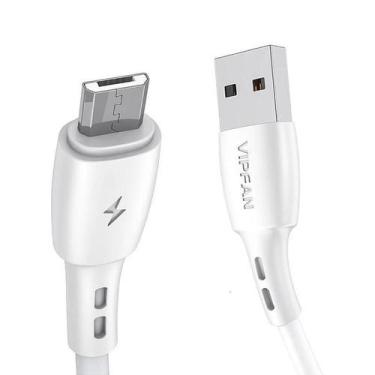 Imagem de Cabo de dados e carregador de celular Micro/V8 VPFAN, Branco