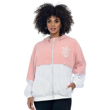 Imagem de Jaqueta Corinthians Oficial Feminina Corta Vento Forrada Cor:;Tamanho:P-Masculino